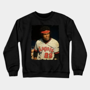 Rod Carew in Los Angeles Angels of Anaheim Crewneck Sweatshirt